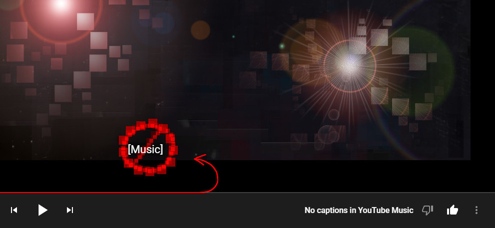 No captions in YouTube Music