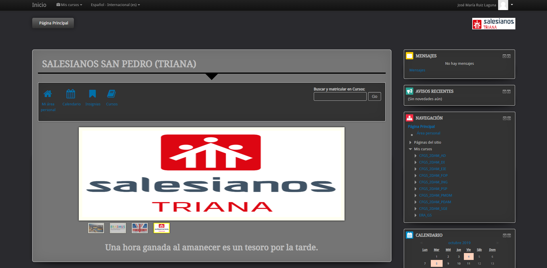 Clean Dark Mode - Salesianos Triana (Moodle)