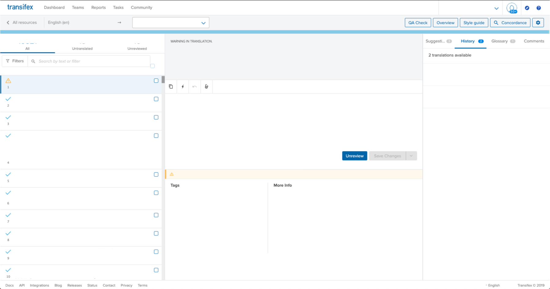 Transifex Broad Editor