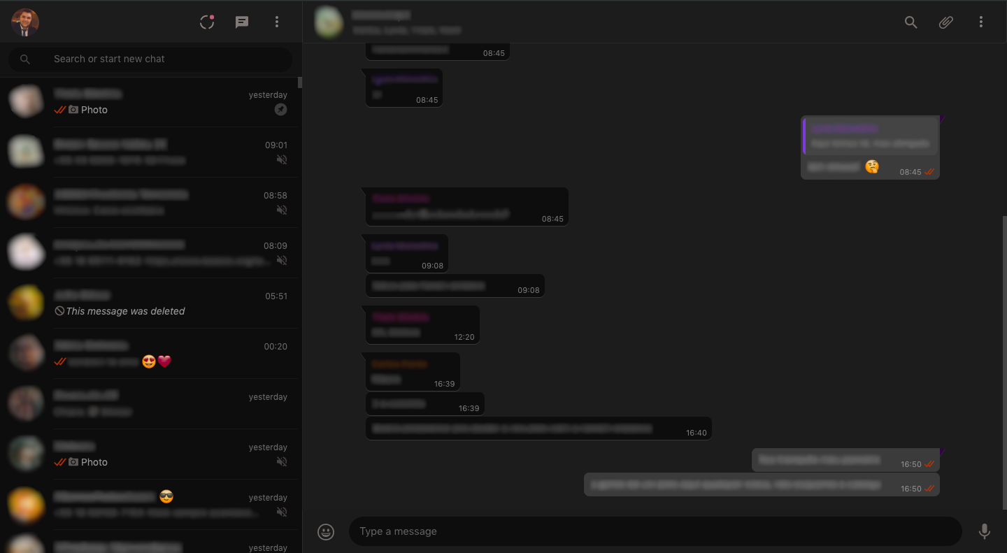 Dark WhatsApp Inverter