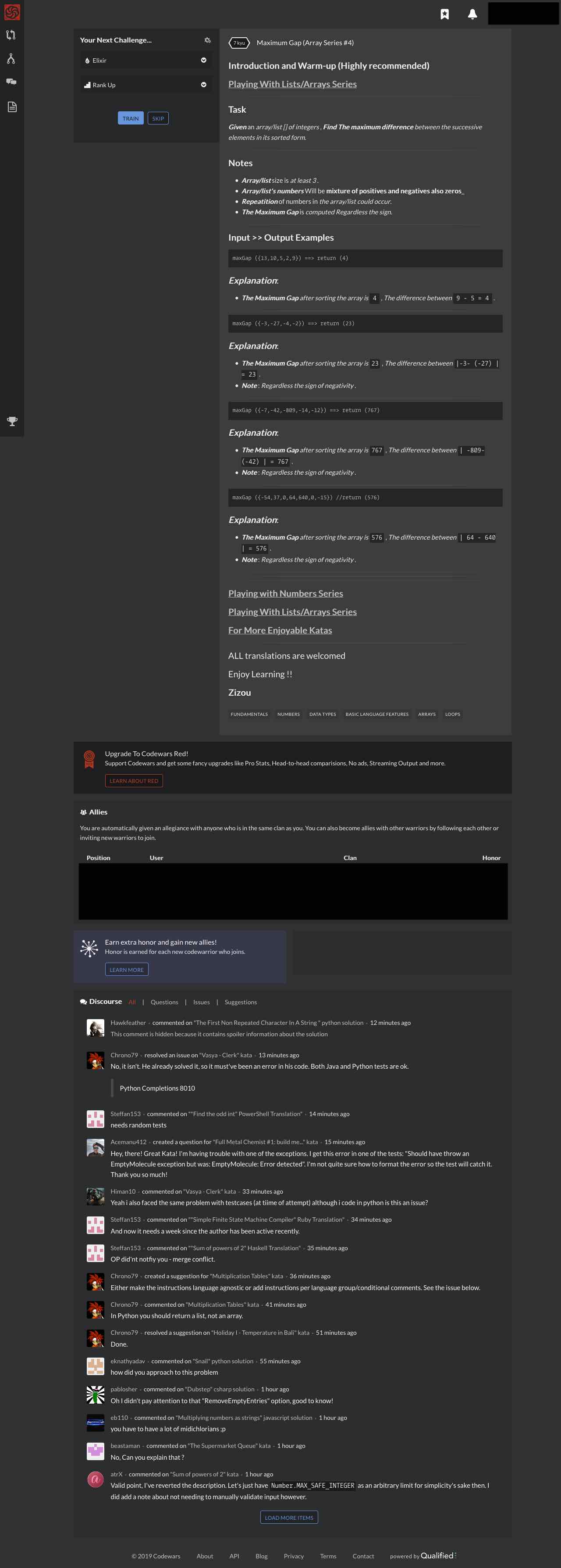 Codewars full height personal trainer