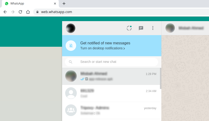WhatsApp Blurred Messages