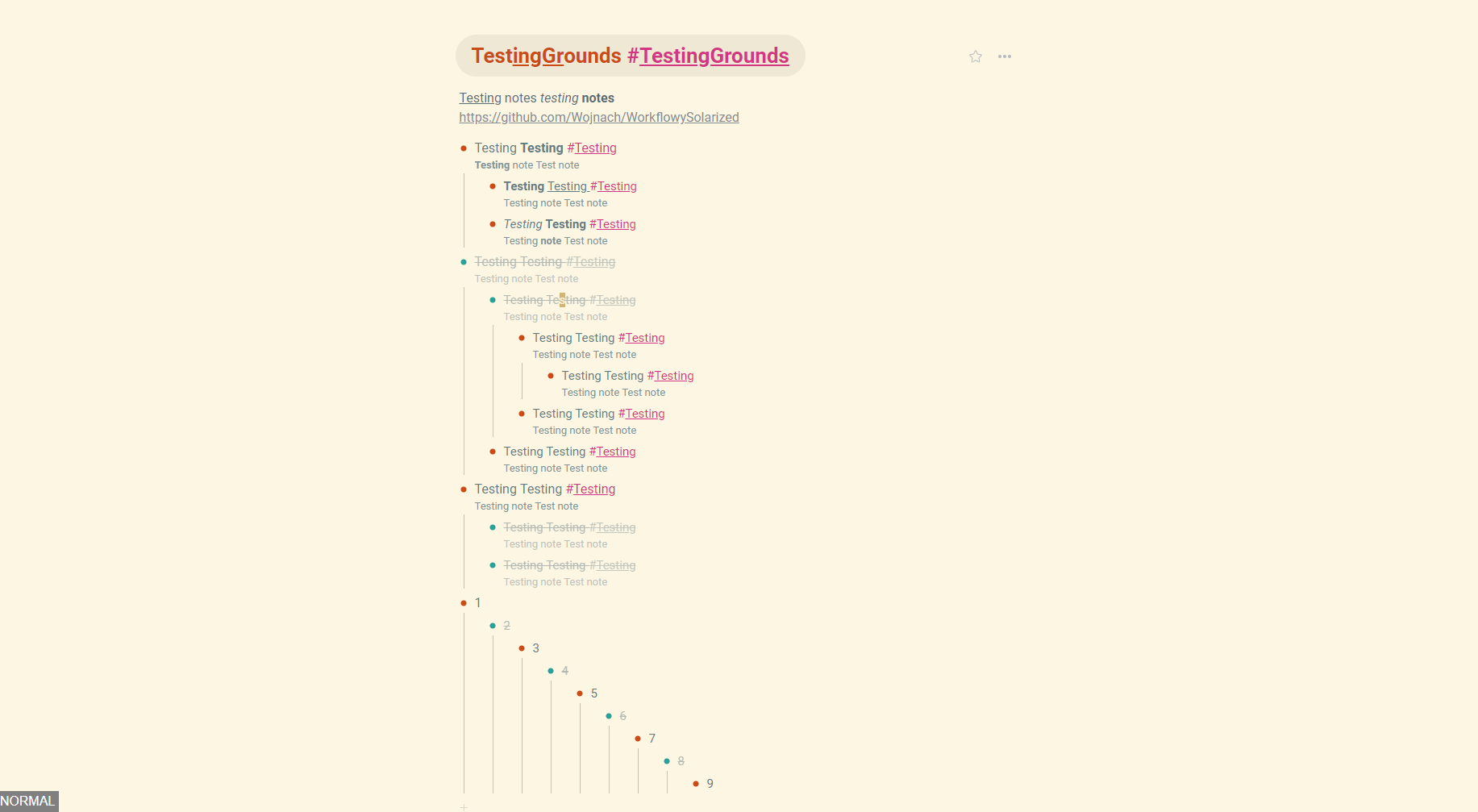 Solarized Light for workflowy