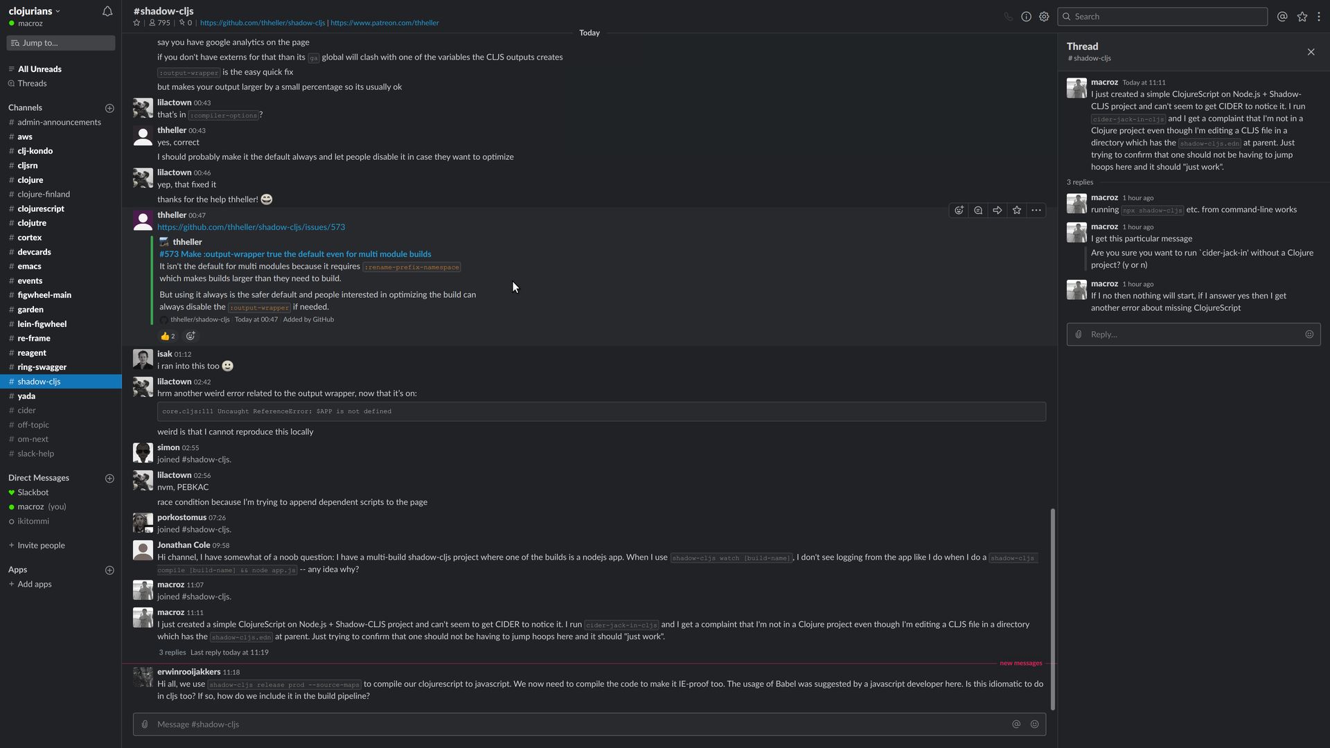 Slack Readability Improvements