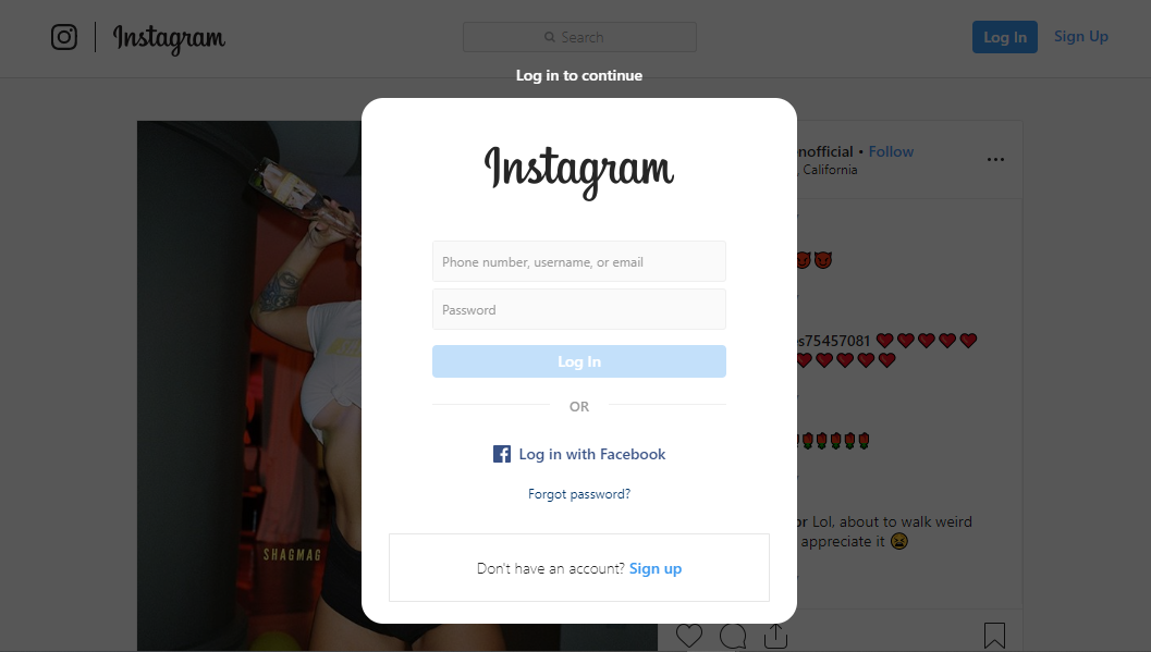 Instagram without registration