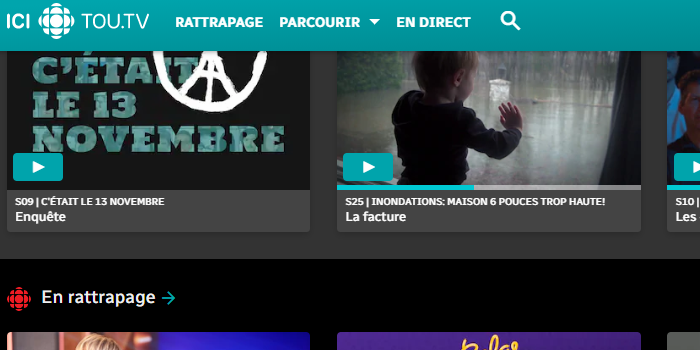 Tou.tv Sombre (Dark Mode) + Tweaks