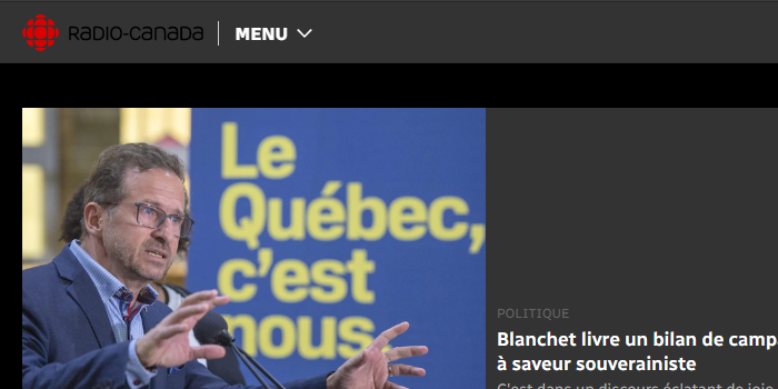 Radio Canada Sombre (Dark Mode)