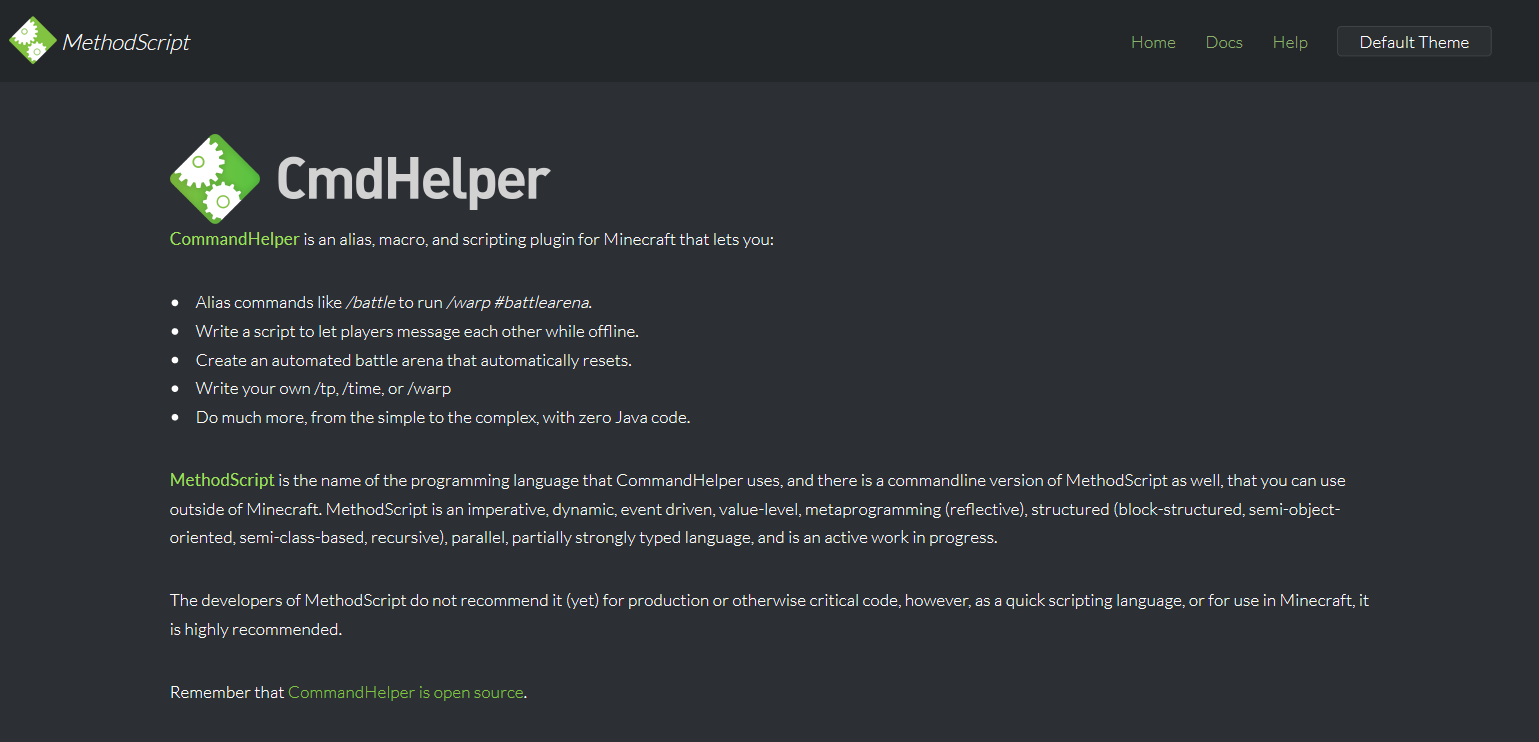 Methodscript.com Dark Theme