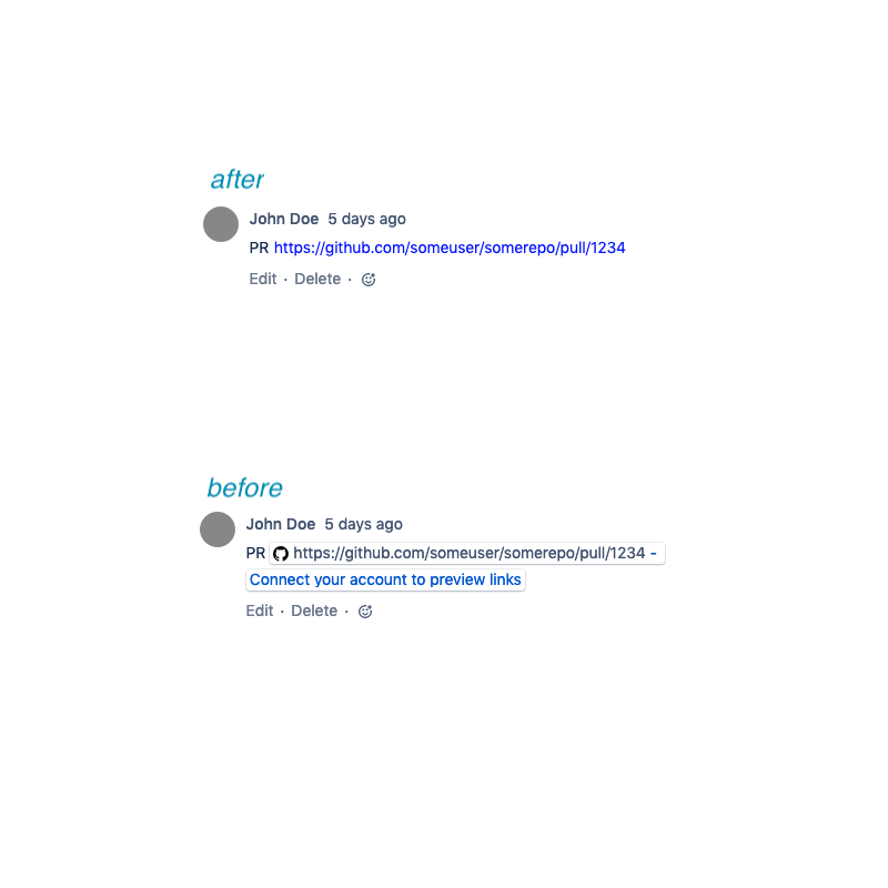 Jira simple Github links