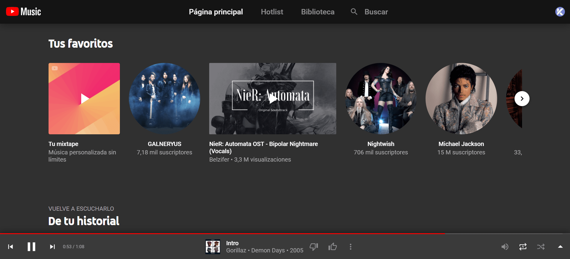 Youtube Music Nox Theme