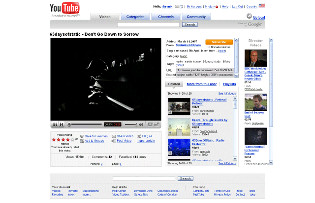 Youtube | Remove Comments/Advert. Shorter page
