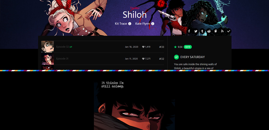 WebToons Night + Dark Reader