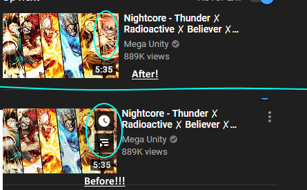 Remove Youtube's Hover Over Buttons