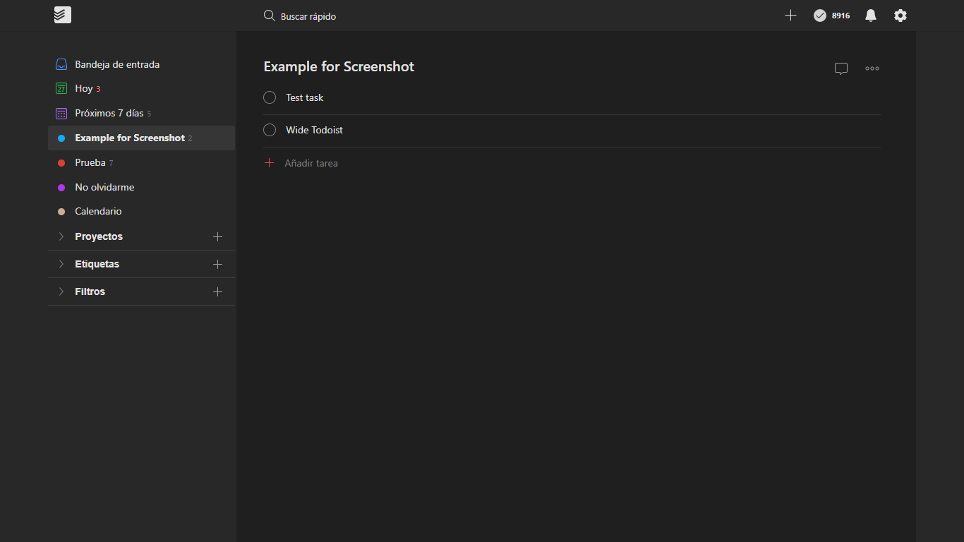 Wide Todoist