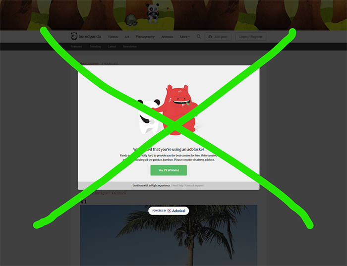 BoredPanda Remove Whitelist Ads Banner