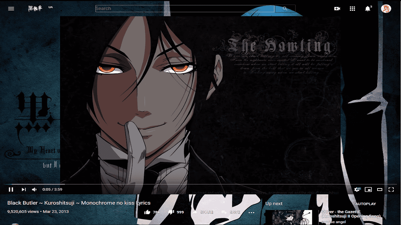 Black Butler (Kuroshitsuji) Ciel YouTube Skin