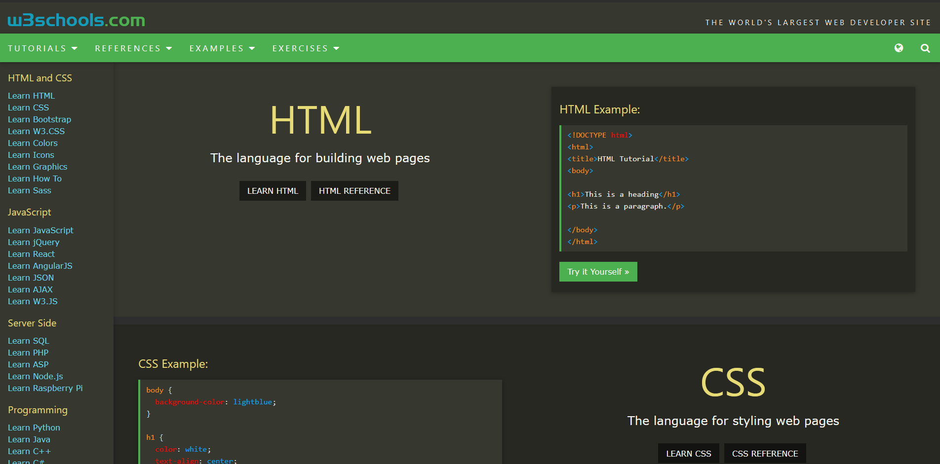 W3Schools Dark Sublime (Fixed)