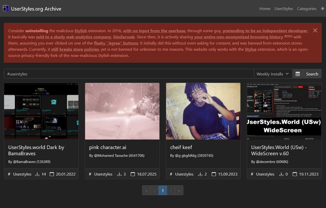 Don't use stylish scam