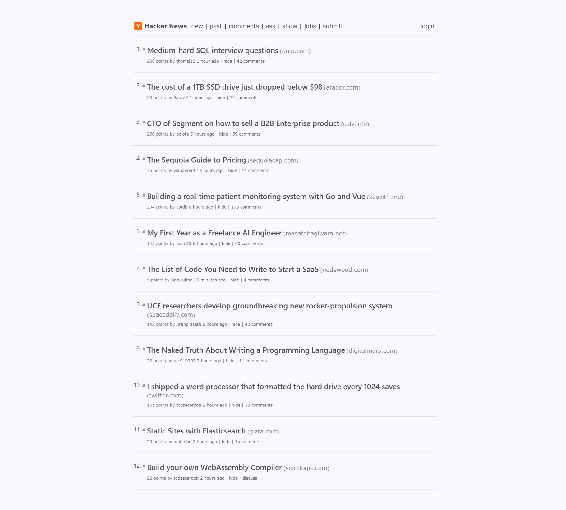 Hacker News Readable Light