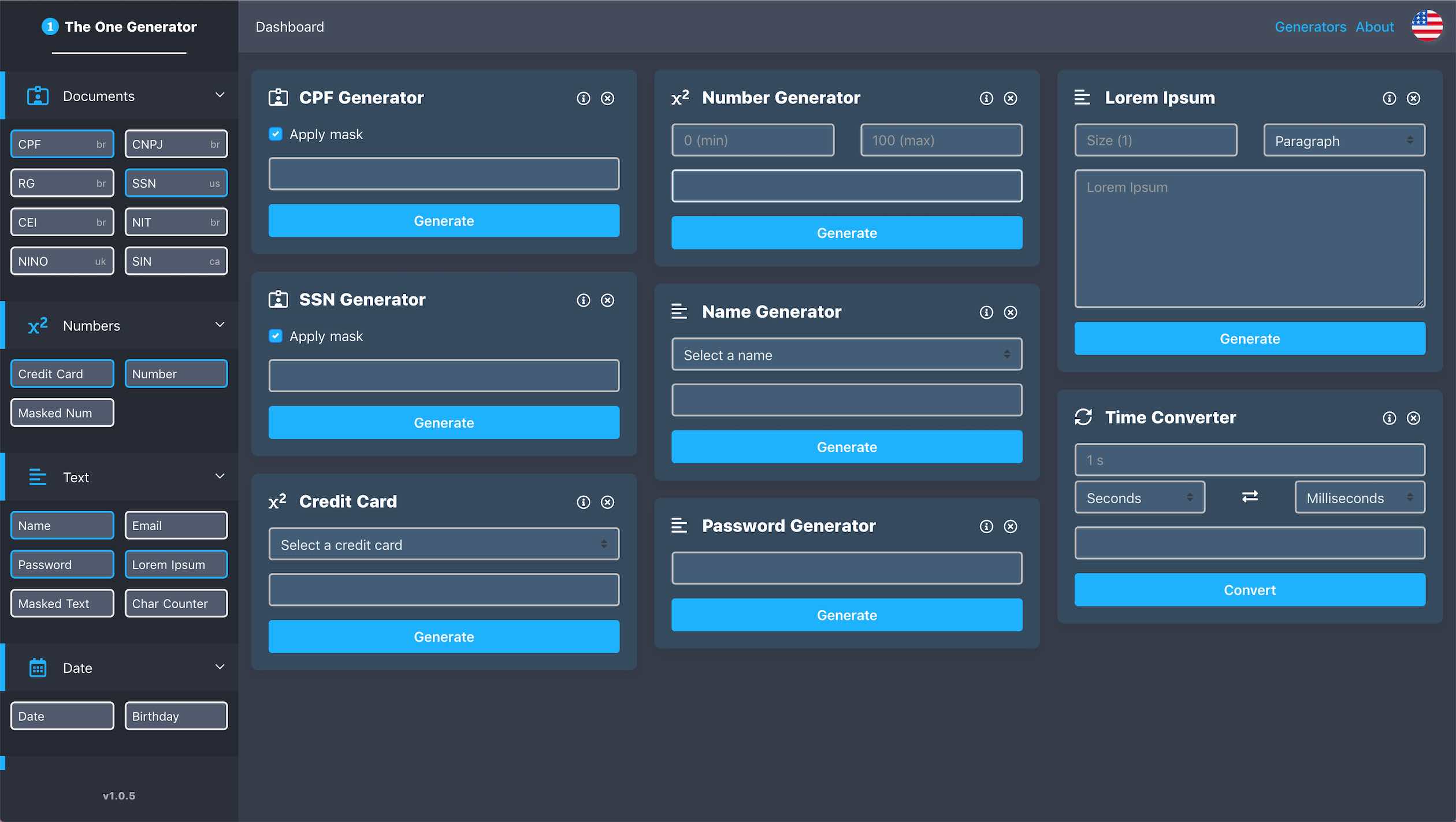 theonegenerator dark mode
