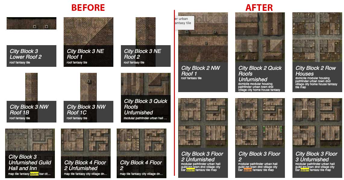 Roll20 Marketplace Read Tags and See Pictures