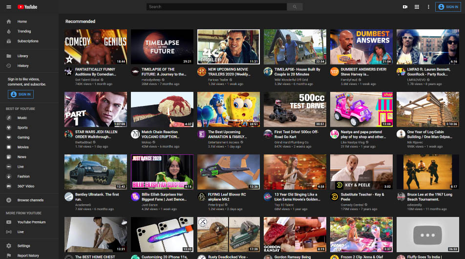 Restore YouTube Small Thumbnails and Trending page