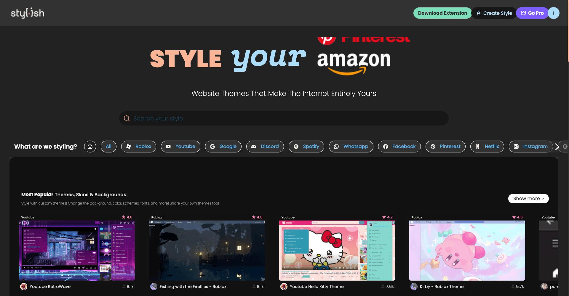 Stylish (userstyles.org) Dark Theme