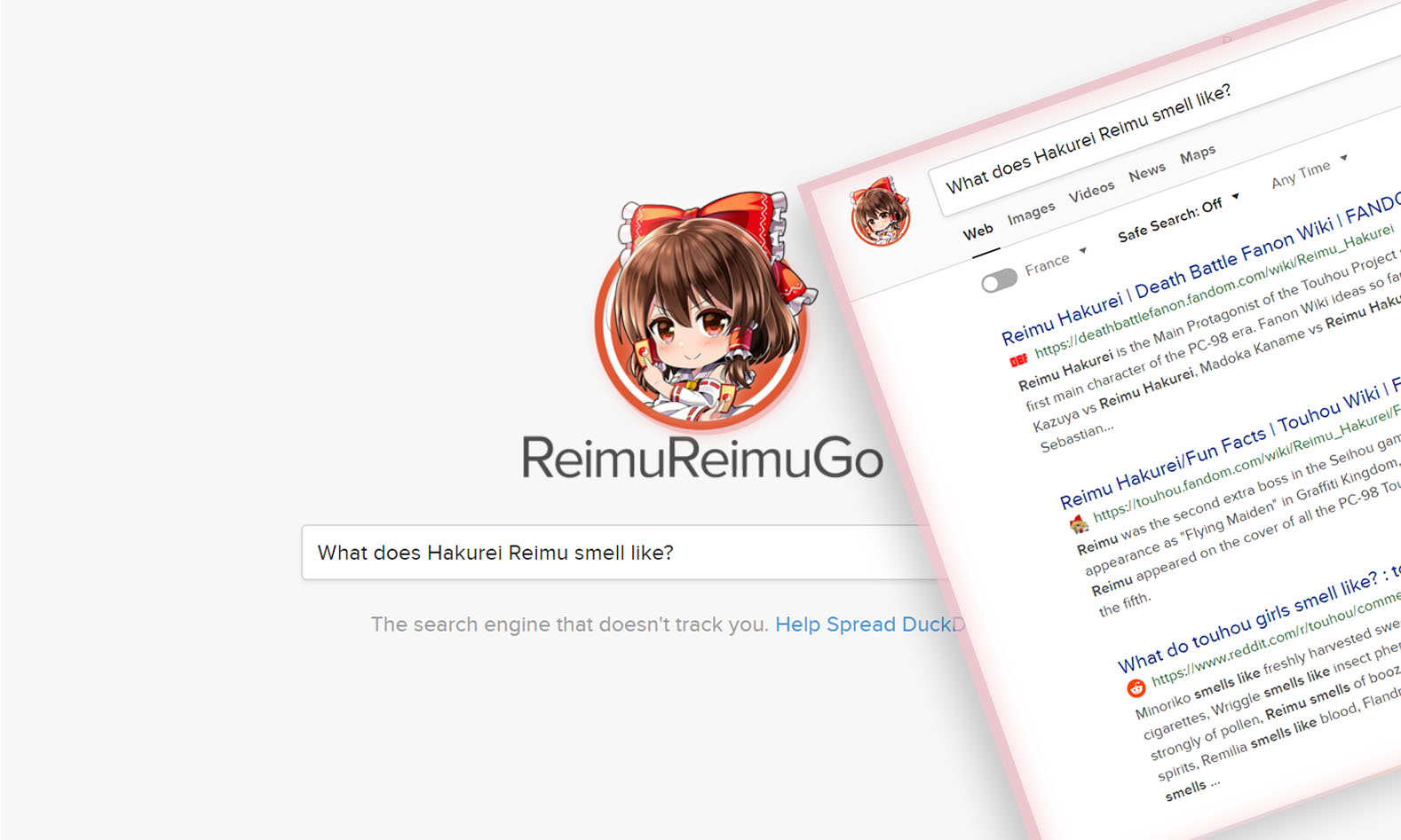 DEPRECATED ReimuReimuGo - DuckDuckGo Touhou -
