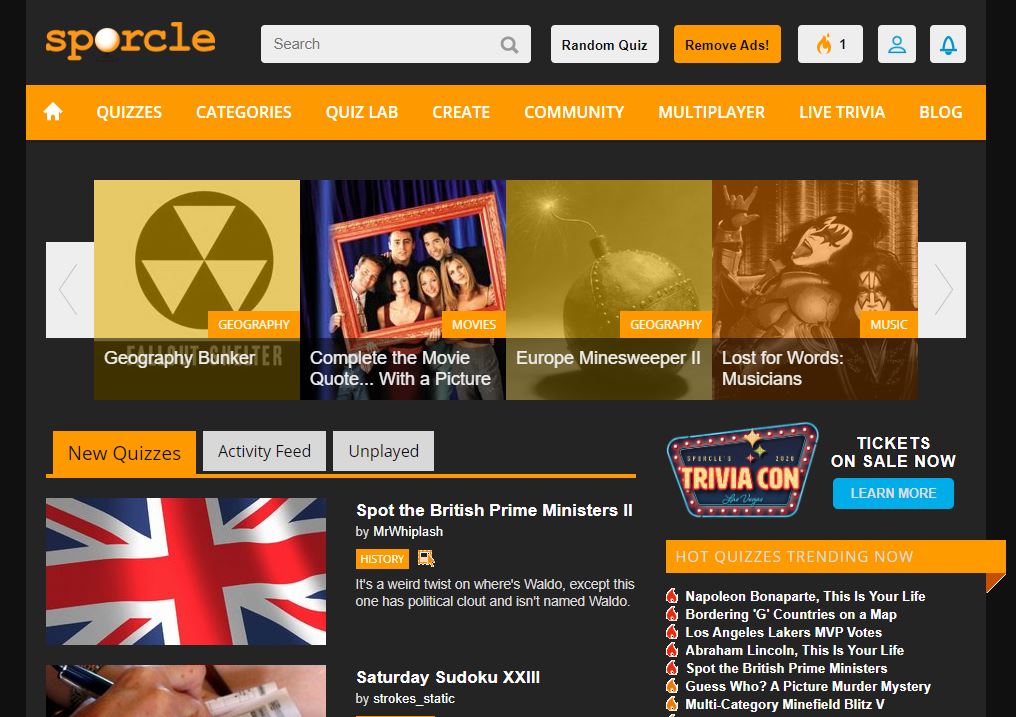 Sporcle dark