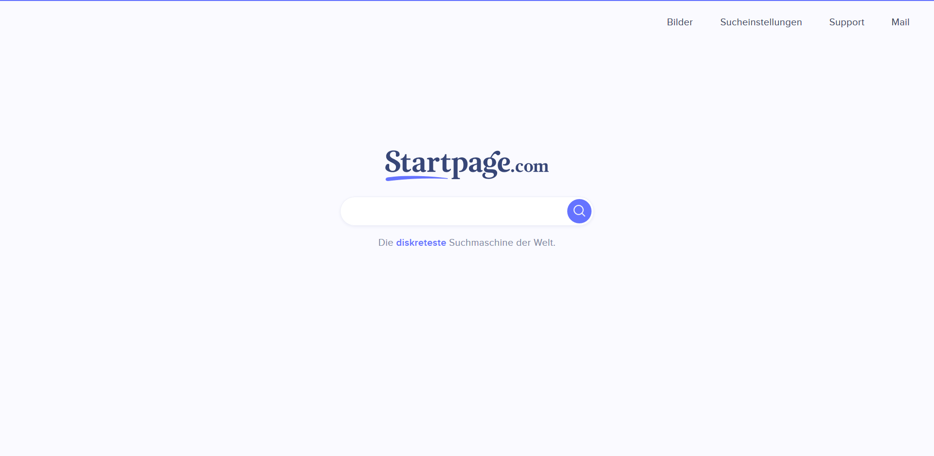 Startpage No-Scroll, White, Clean