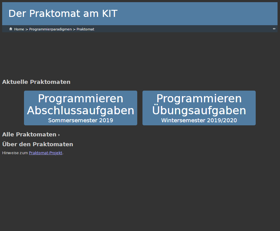 Praktomat Dark Theme