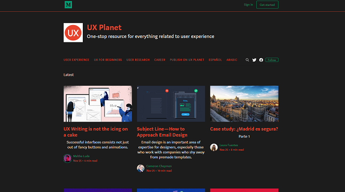 UXplanet Dark