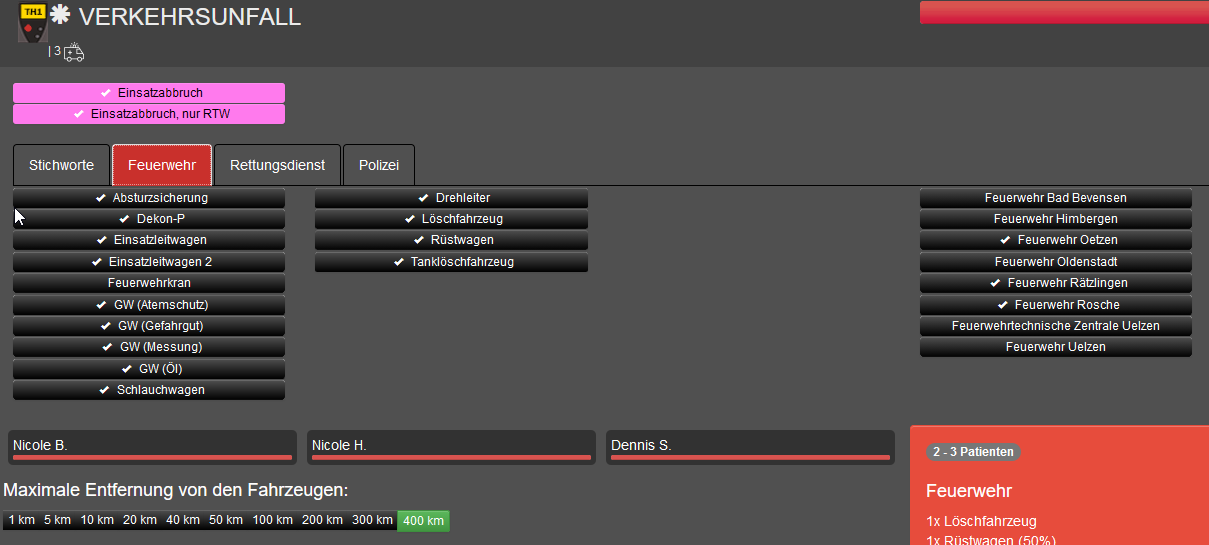 Leitstellenspiel - AAO Übersicht