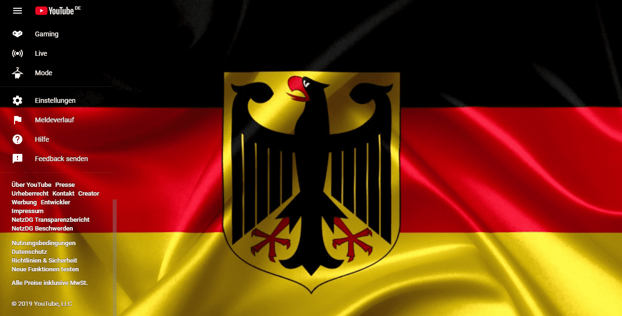 Youtube Deutschland Flagge