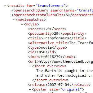 XML Source - Visual Studio