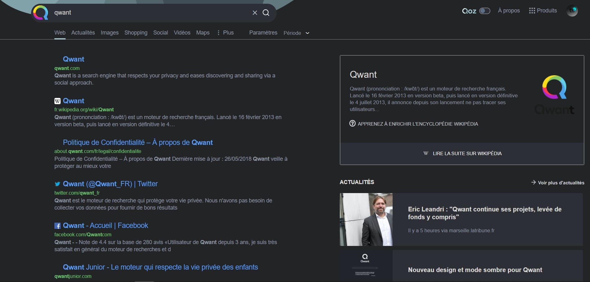 Qwant DarkMode