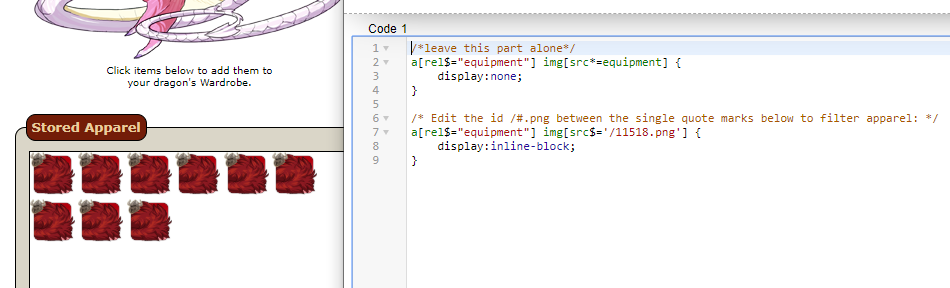 Flight Rising: Apparel Search