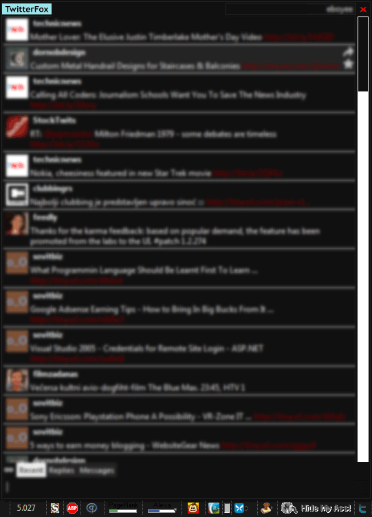 twitterFox restyled >> black