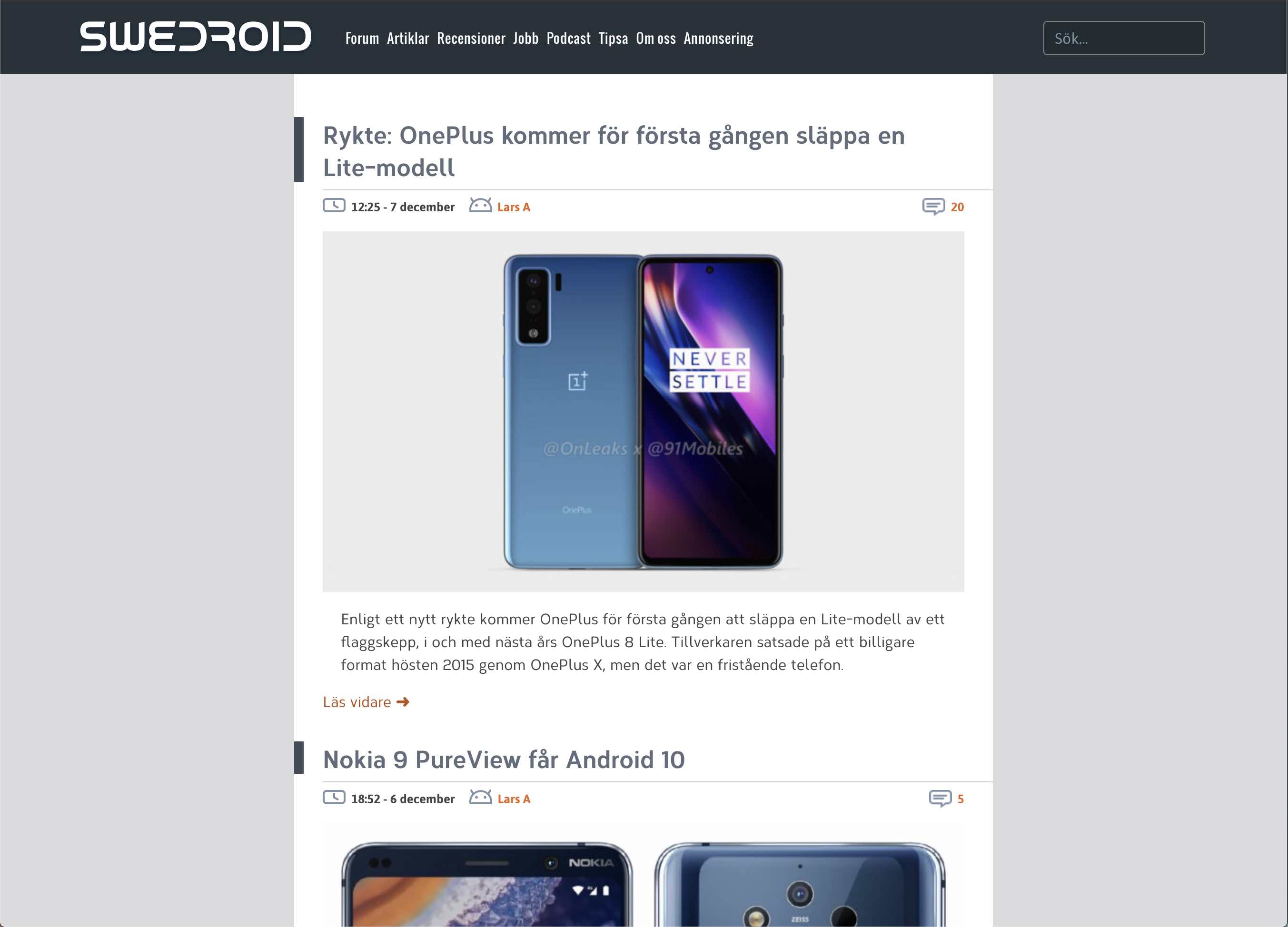 Swedroid minimalism