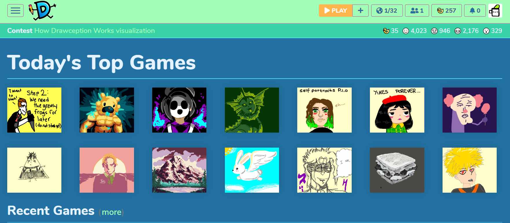 Beach/Tide Pool Mode for Drawception