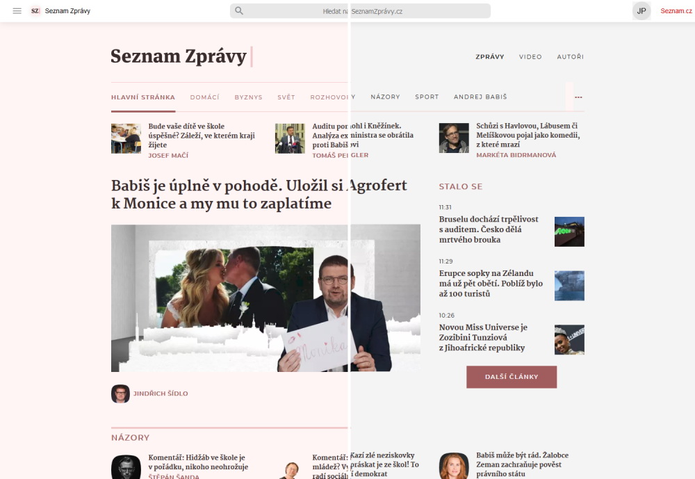 Seznam Zprávy 2020 Šedá verze