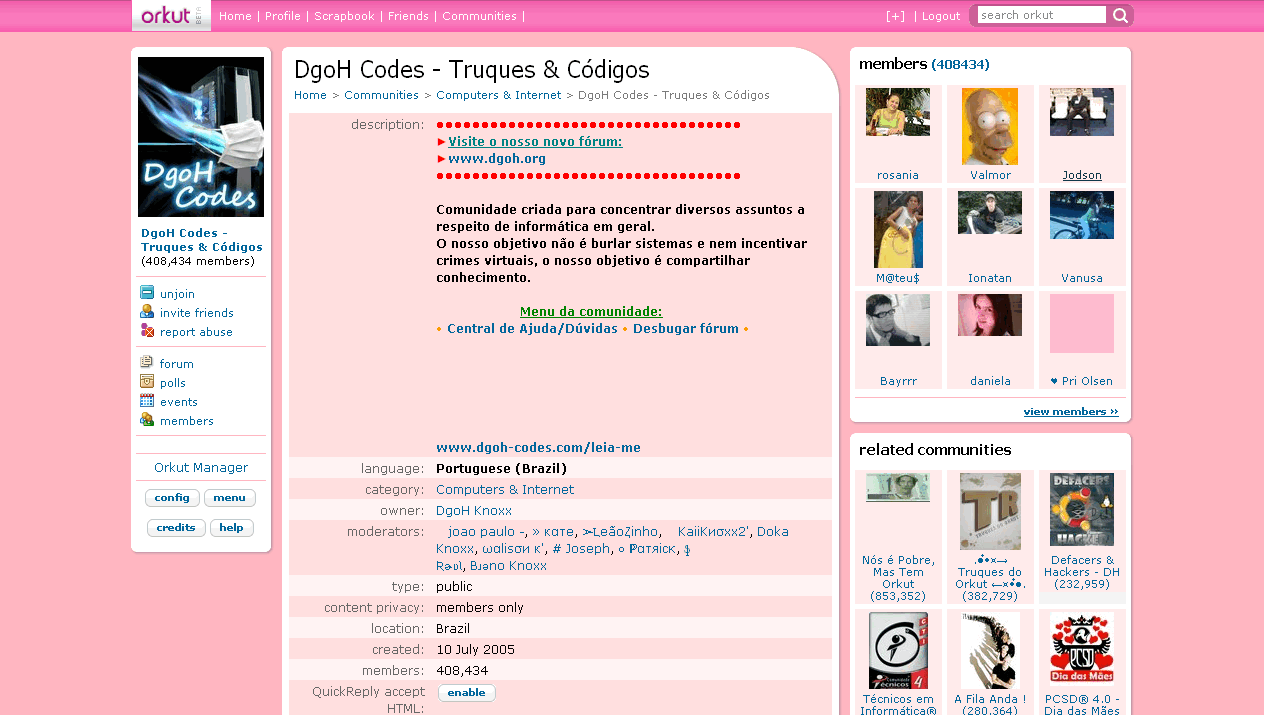 Orkut Rosa - Orkut pink