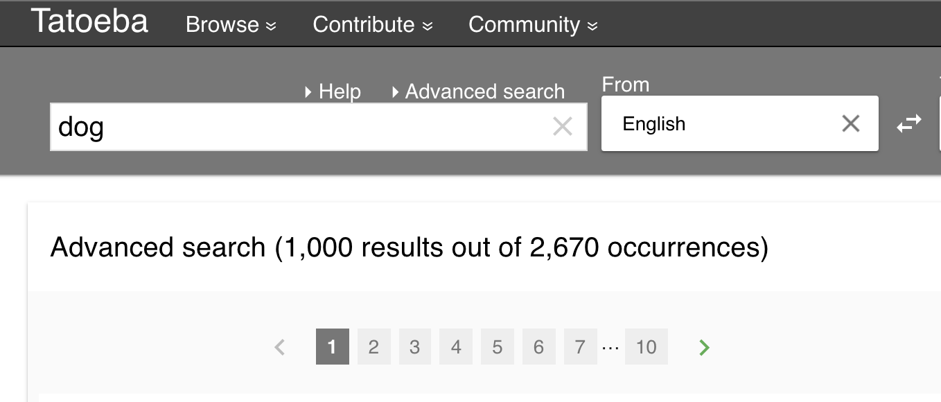tatoeba.org - Non-green search bar - Set to #777