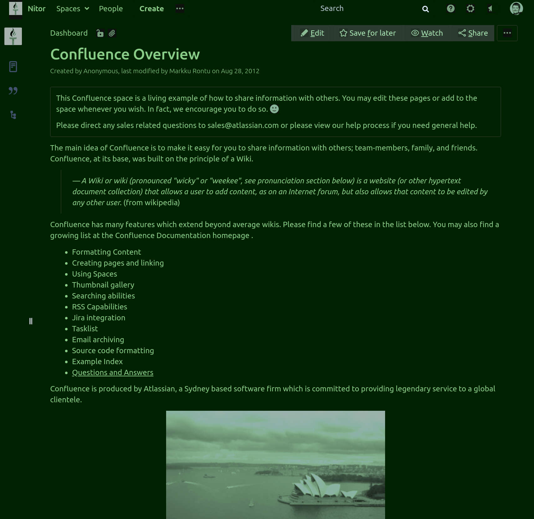 Confluence Green