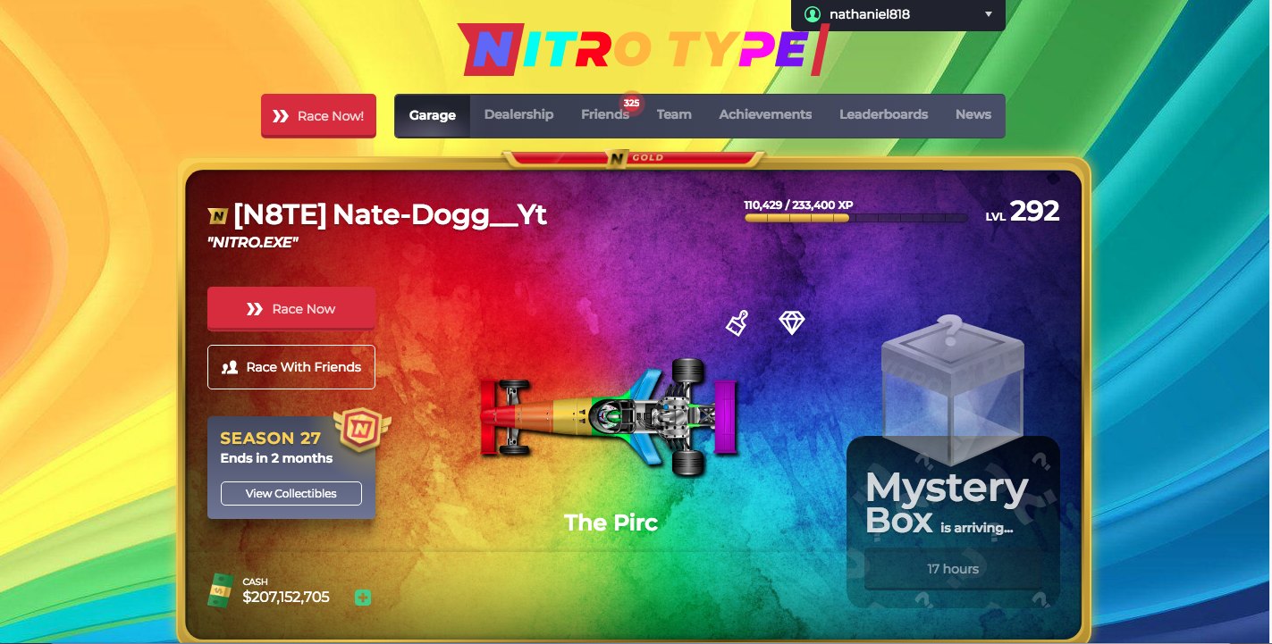 Rainbow Theme Nitro Type