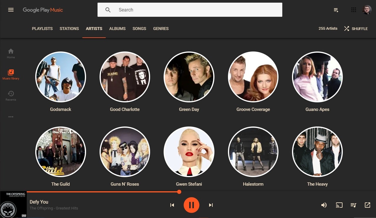Google Music Darkmode