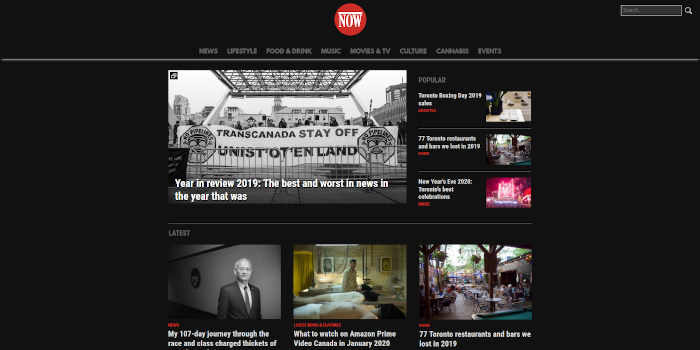 NOW Magazine Dark Night Mode