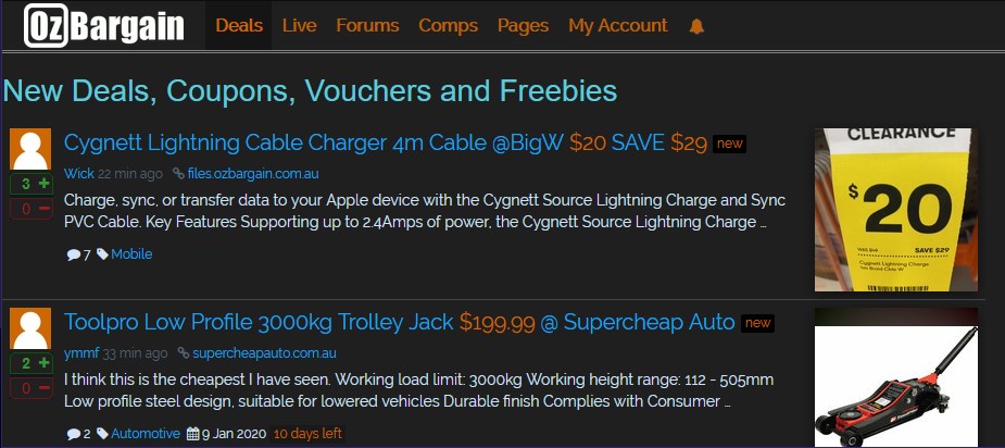 OzBargain Dark Theme