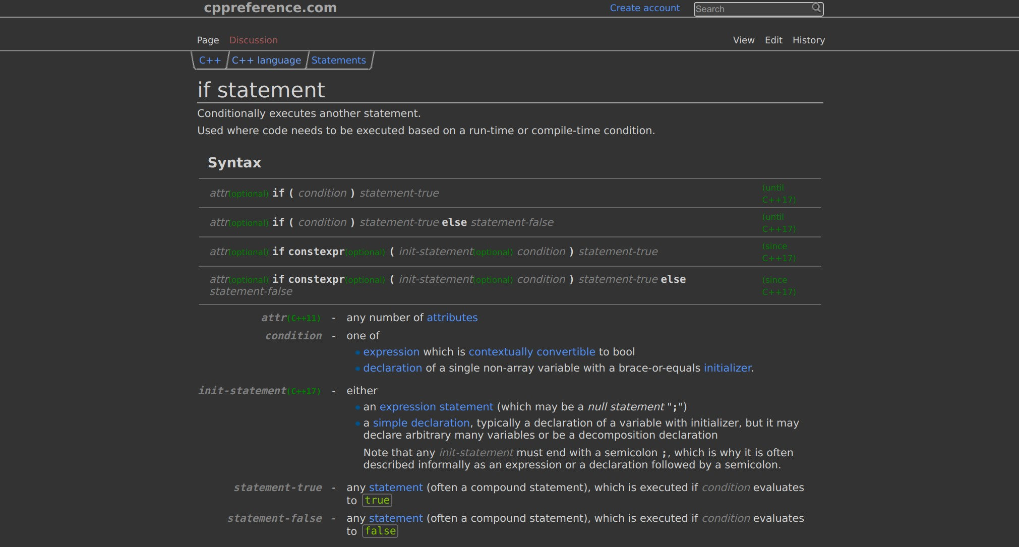 CPPReference Dark