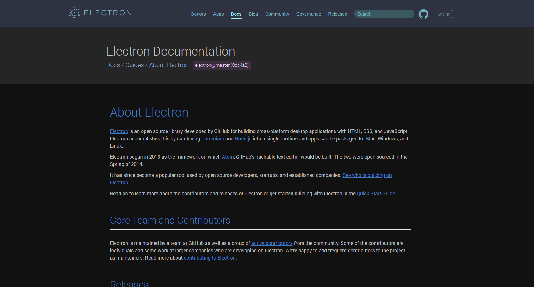 Electron Dark Docs